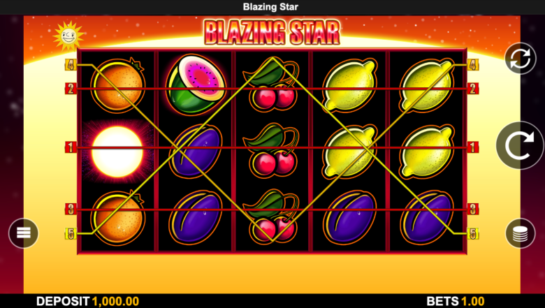 Blazing Star Main Screen
