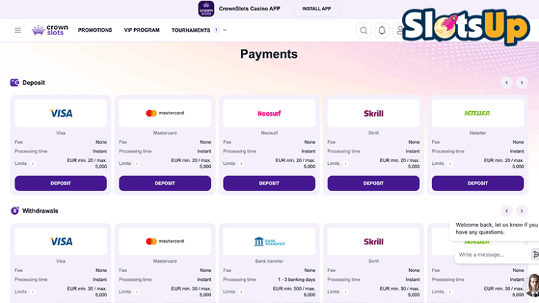 crownslots-betalinger