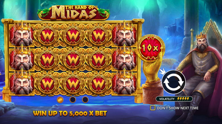 The Hand of Midas Main Screen