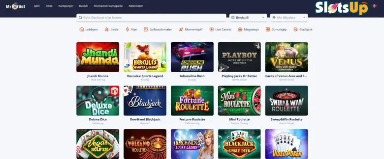 Mr.Bet nettkasino bordspill