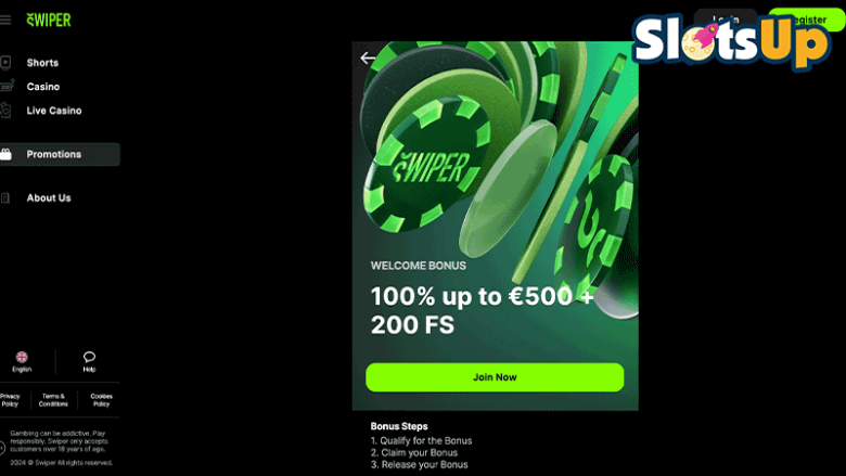 Swiper welcome-bonus