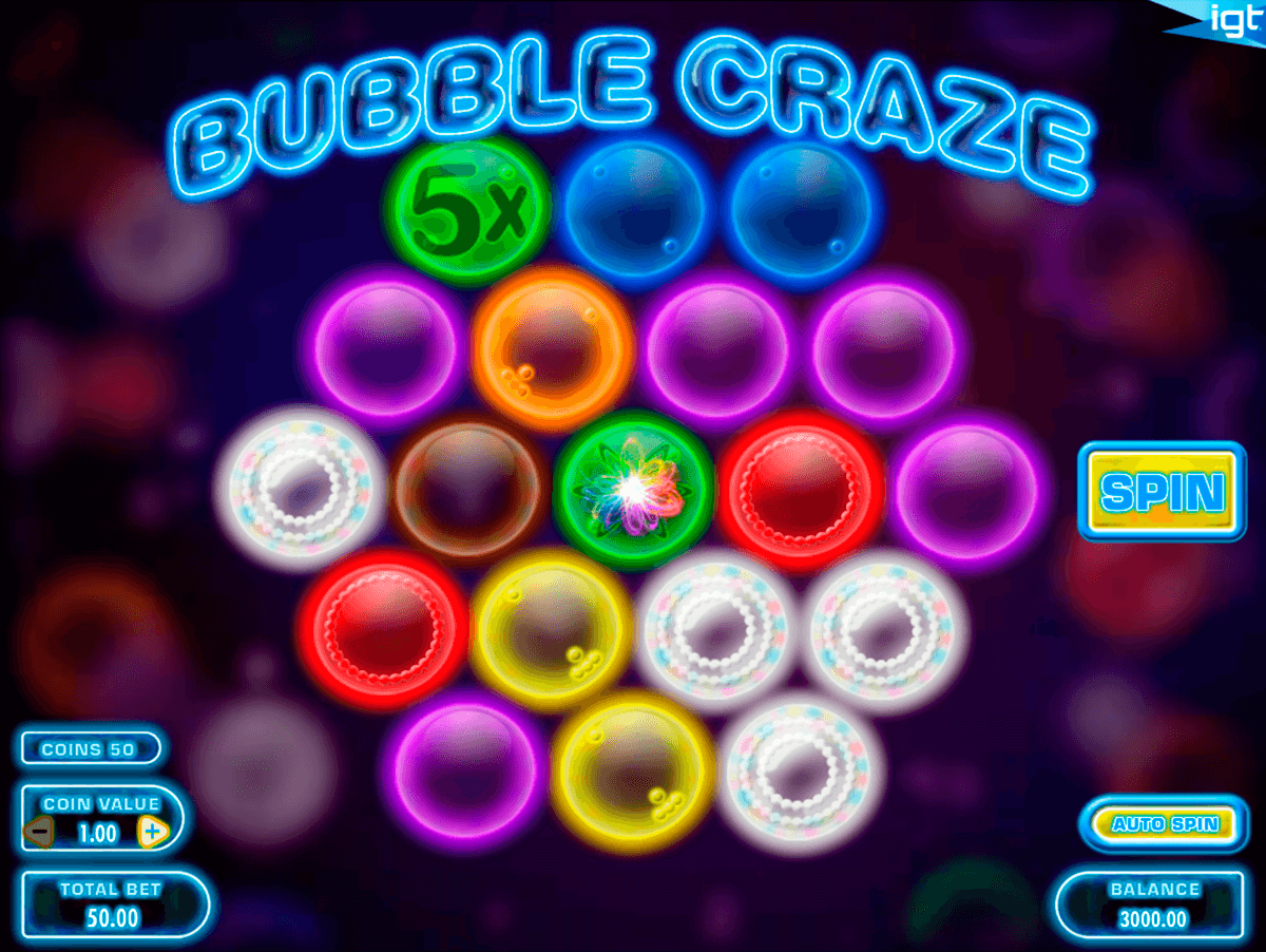 bubble craze igt automat pa nett