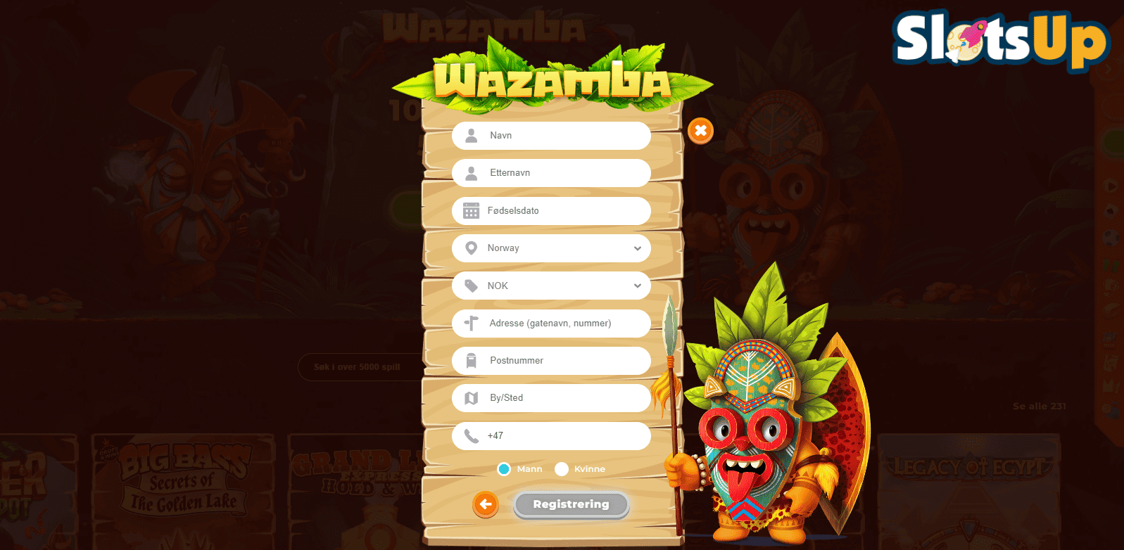 Wazamba Online Casino Registrering Trinn 4