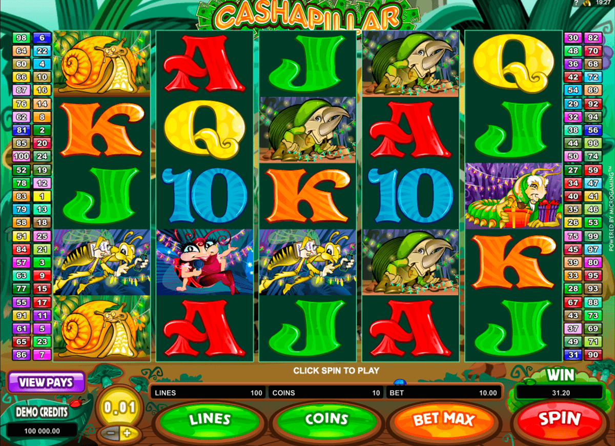 cashapillar microgaming automat pa nett