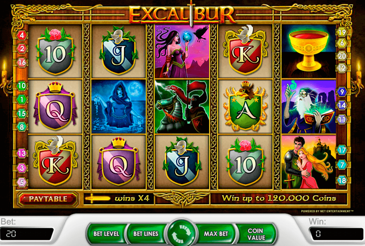 excalibur netent automat pa nett
