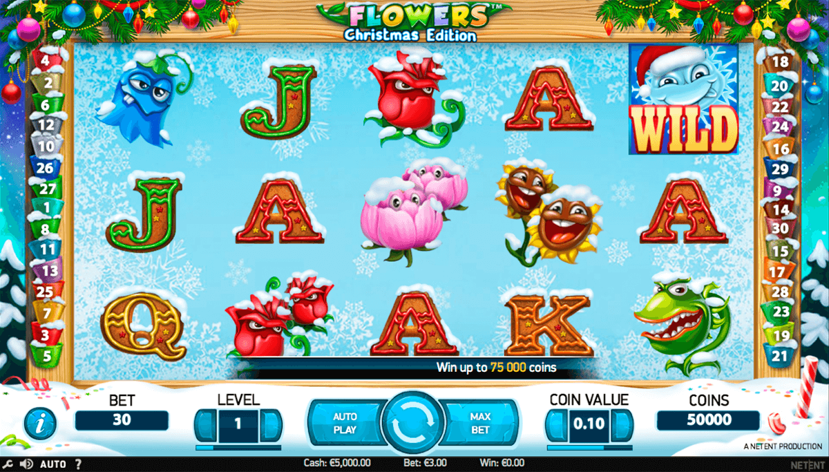 flowers christmas edition netent automat pa nett
