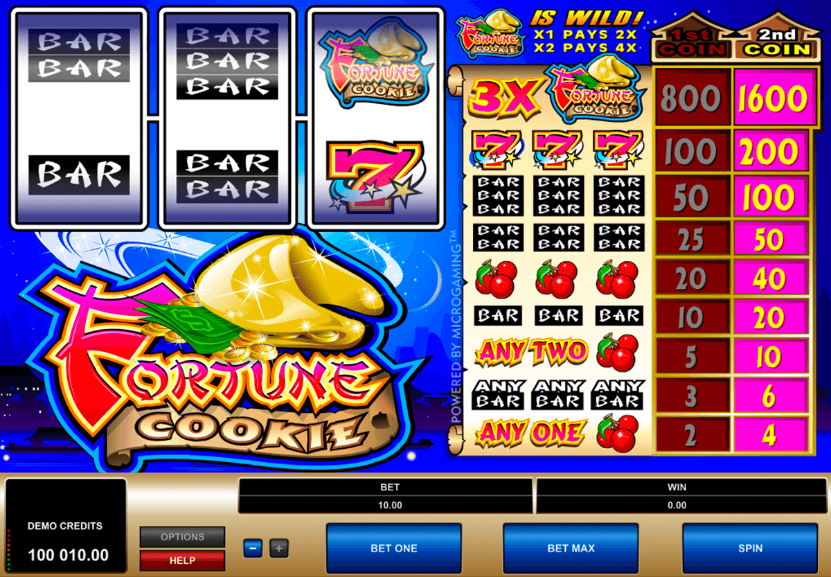fortune cookie microgaming automat pa nett