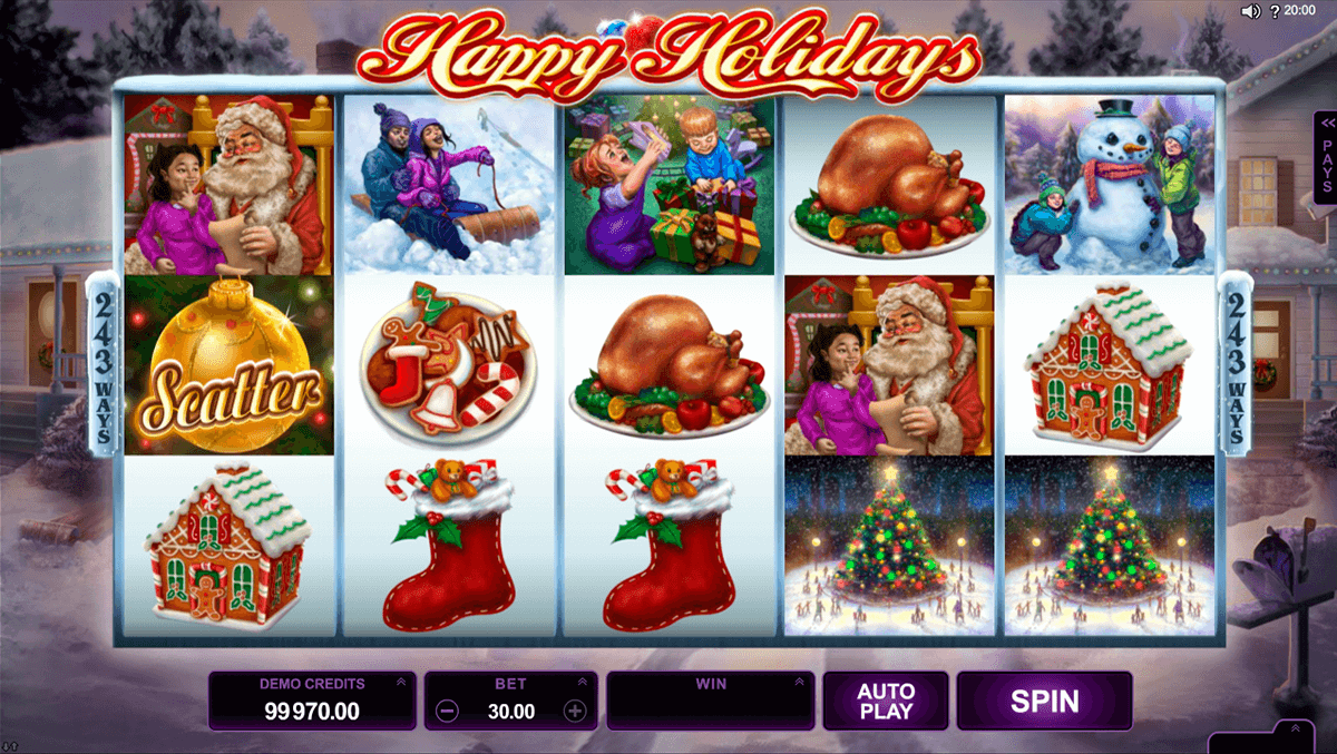 happy holidays microgaming automat pa nett