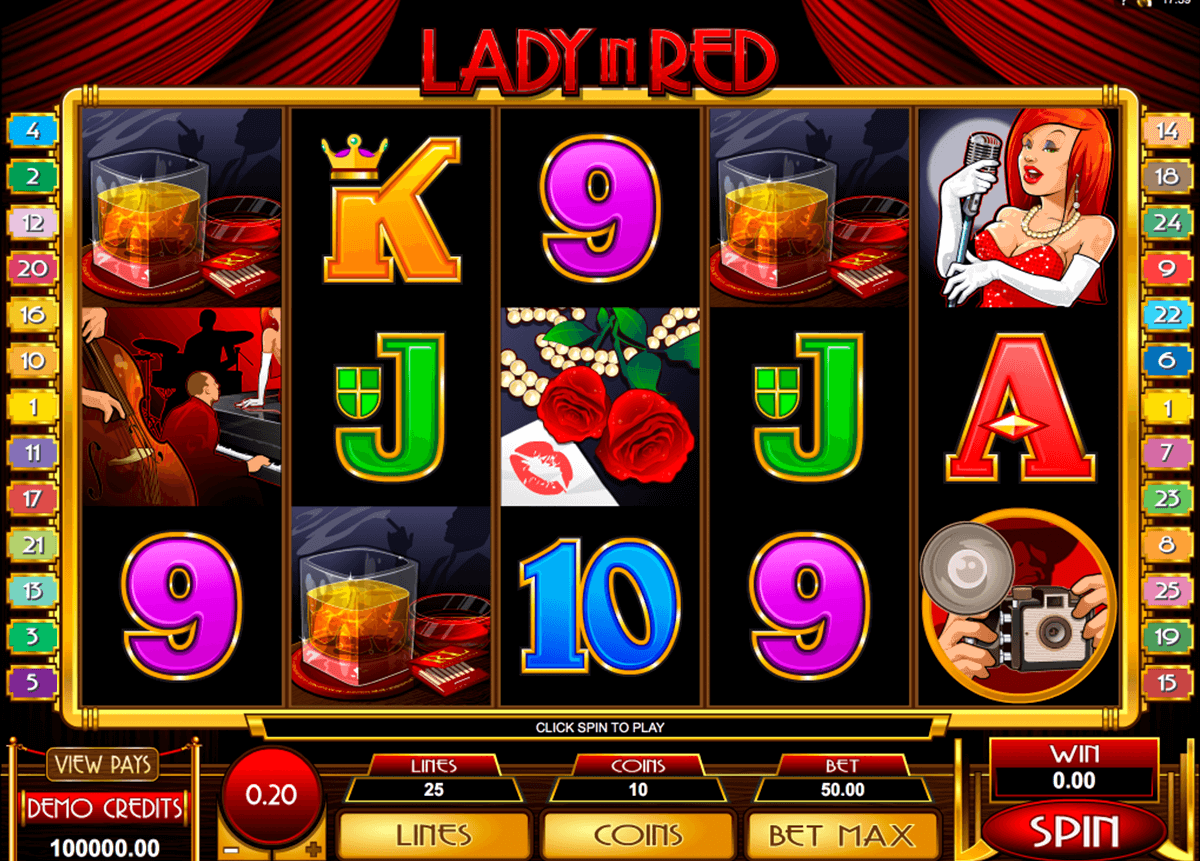 lady in red microgaming automat pa nett