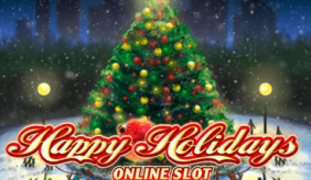 logo happy holidays microgaming spilleautomat 
