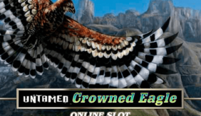 logo untamed crowned eagle microgaming spilleautomat 