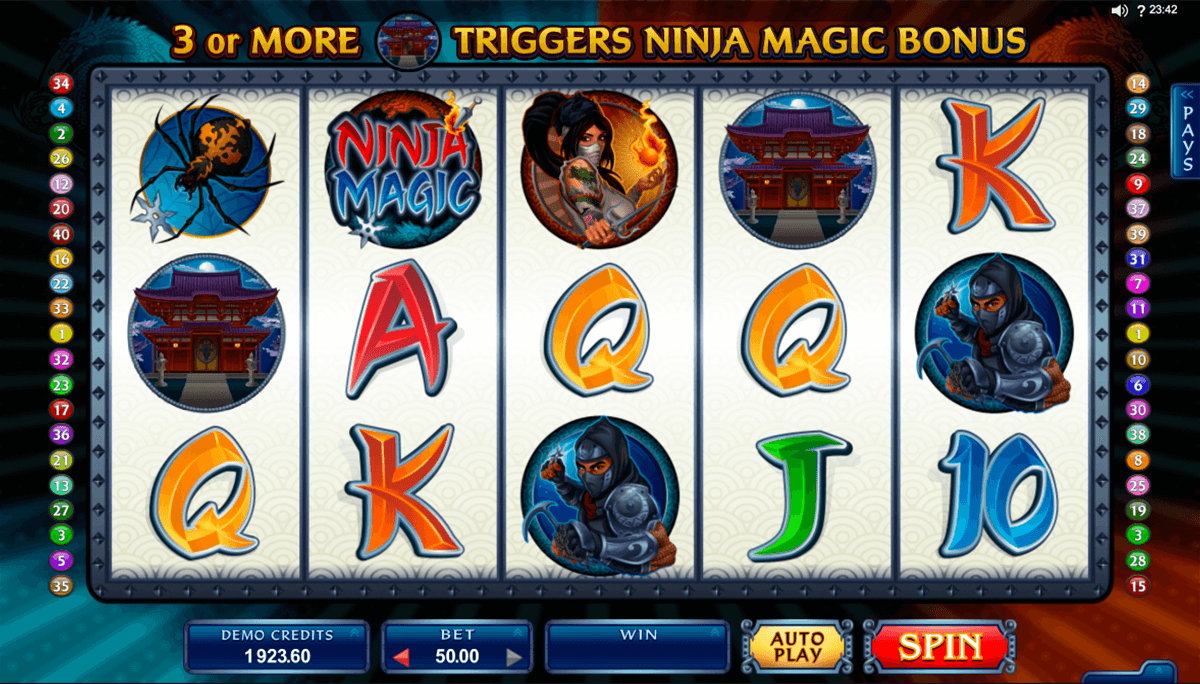 ninja magic microgaming automat pa nett 