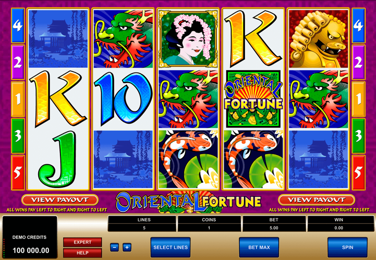 oriental fortune microgaming automat pa nett