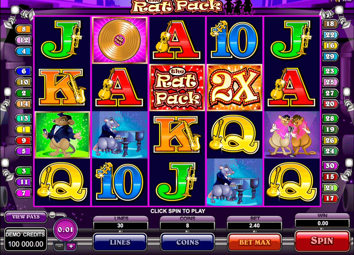 the rat pack microgaming automat pa nett