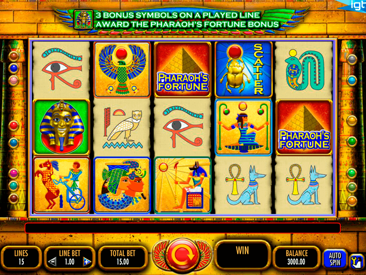 pharaohs fortune igt automat pa nett