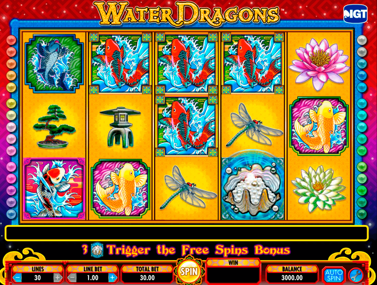water dragons igt automat pa nett